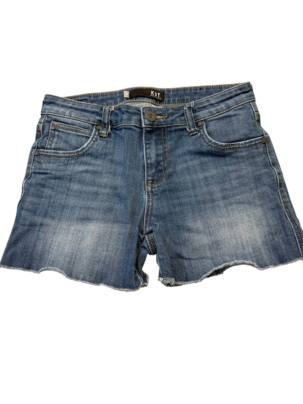 Kut from the Kloth Denim Raw Hem Shorts.  Size 0